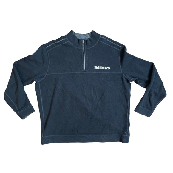 TOMMY BAHAMA RAIDER FOOTBALL TRIBLEND QUARTER ZIP MENS SWEATER SWEATSHIRT - Picture 4 of 8